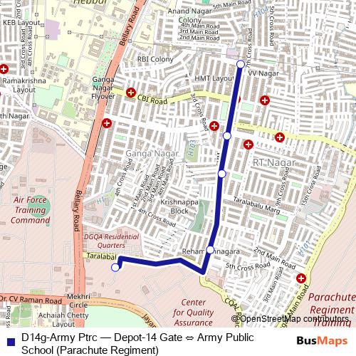 D14g-Army Ptrc bus Line Map