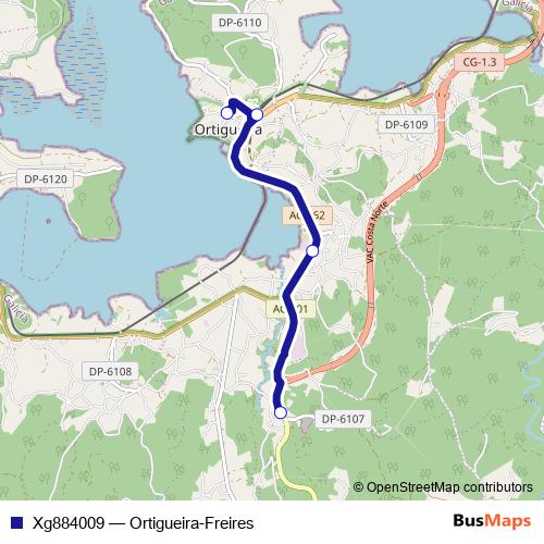 Xg884009 bus Line Map