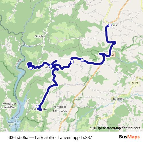 63-Ls505a bus Line Map