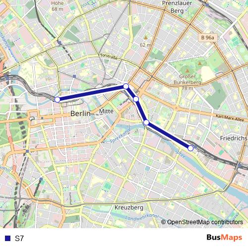 S7 bus Line Map