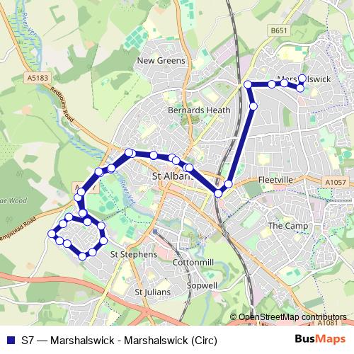 S7 bus Line Map