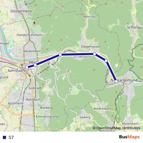 S7 bus Line Map