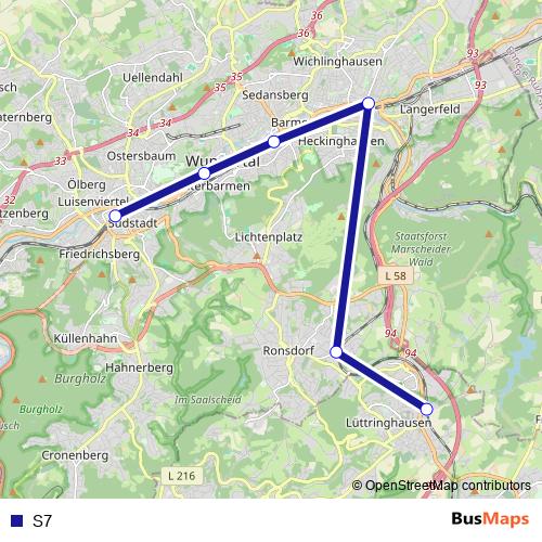 S7 bus Line Map