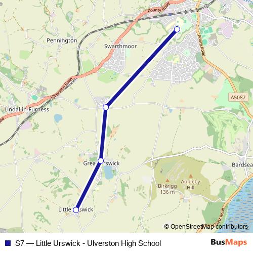 S7 bus Line Map