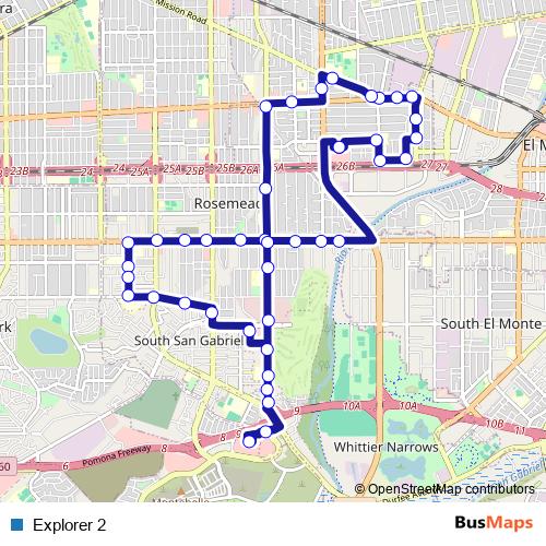 Explorer 2 bus Line Map