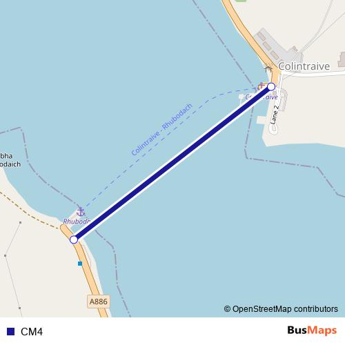 CM4 ferry Line Map