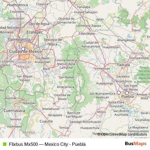 Flixbus Mx500 bus Line Map