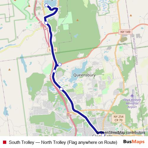 South Trolley bus Line Map