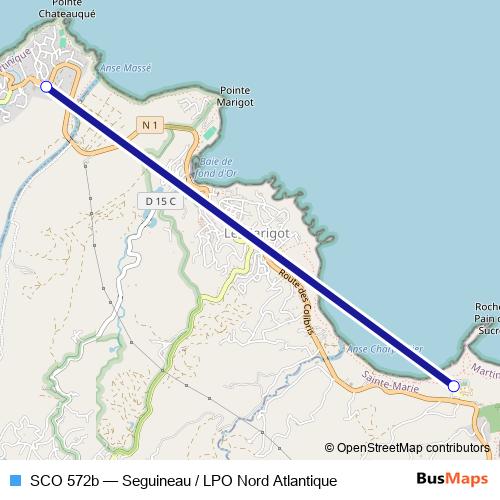SCO 572b bus Line Map
