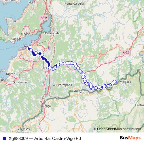 Xg888009 bus Line Map