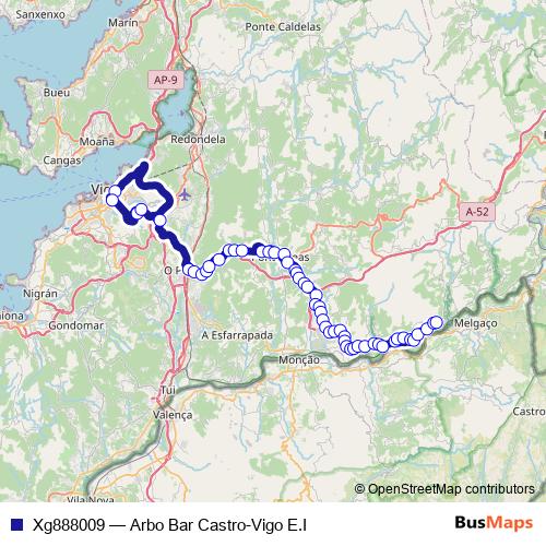 Xg888009 bus Line Map