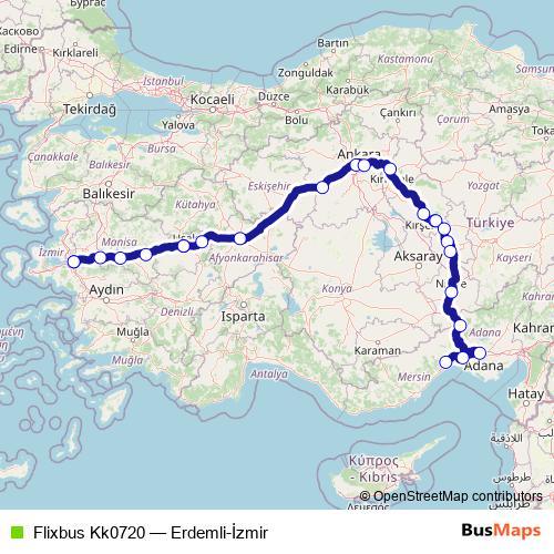 Flixbus Kk0720 bus Line Map