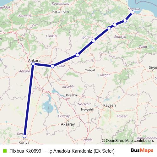 Flixbus Kk0699 bus Line Map