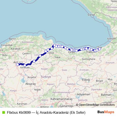 Flixbus Kk0699 bus Line Map