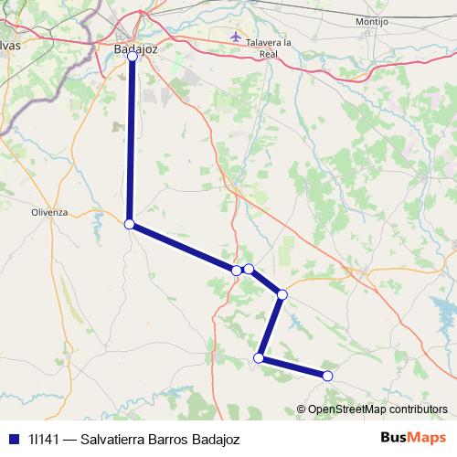 1l141 bus Line Map