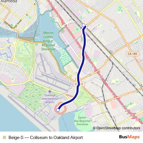 Beige-S metro Line Map