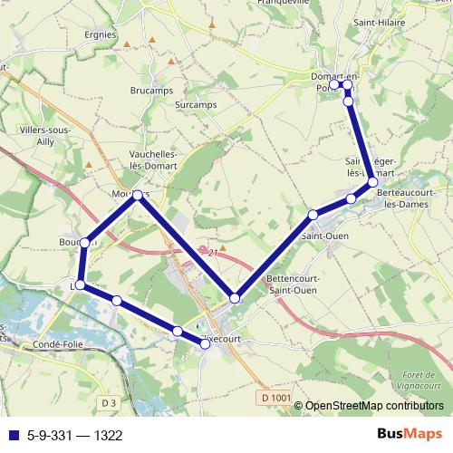 5-9-331 bus Line Map