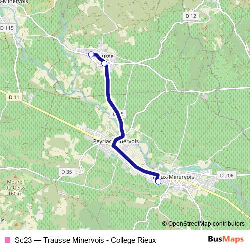 Sc23 bus Line Map