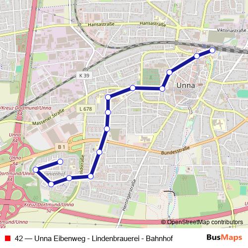 42 bus Line Map