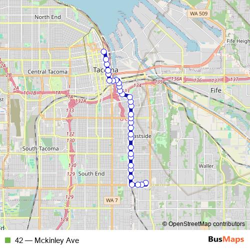 42 bus Line Map