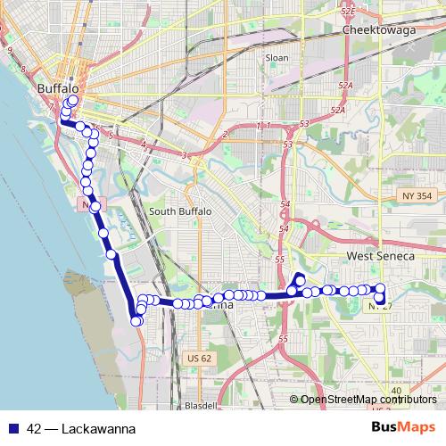 42 bus Line Map