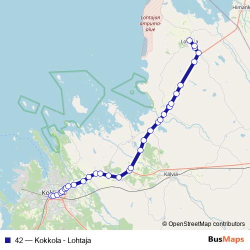 42 bus Line Map