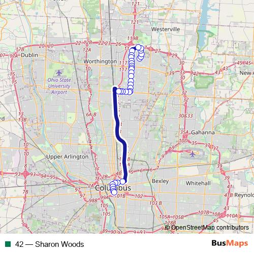 42 bus Line Map