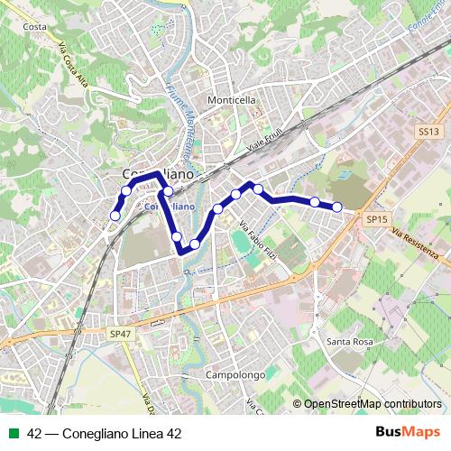 42 bus Line Map