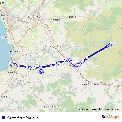 42 bus Line Map