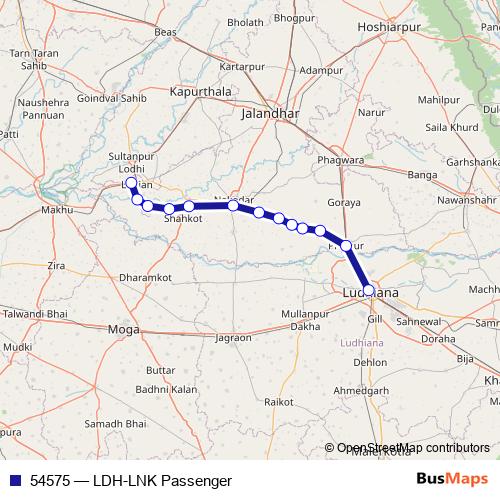 54575 rail Line Map