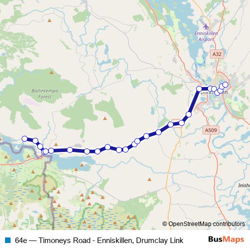 64e bus Line Map