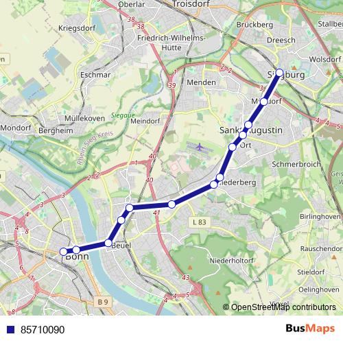85710090 bus Line Map