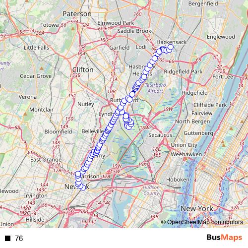 76 bus Line Map