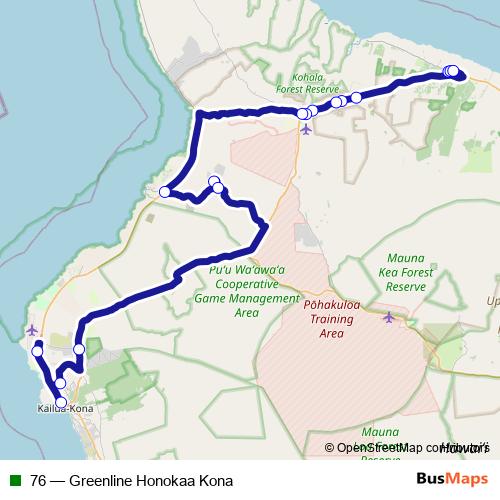 76 bus Line Map