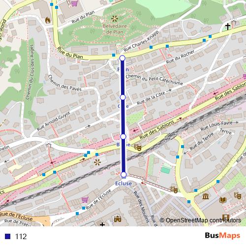 112 funicular Line Map