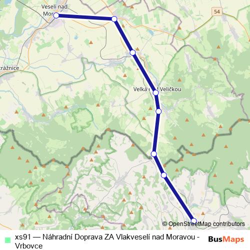 xs91 bus Line Map
