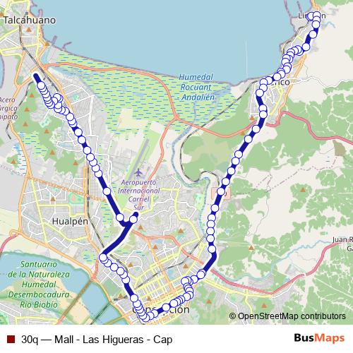 30q bus Line Map