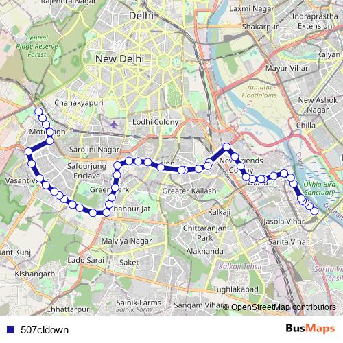 507cldown bus Line Map