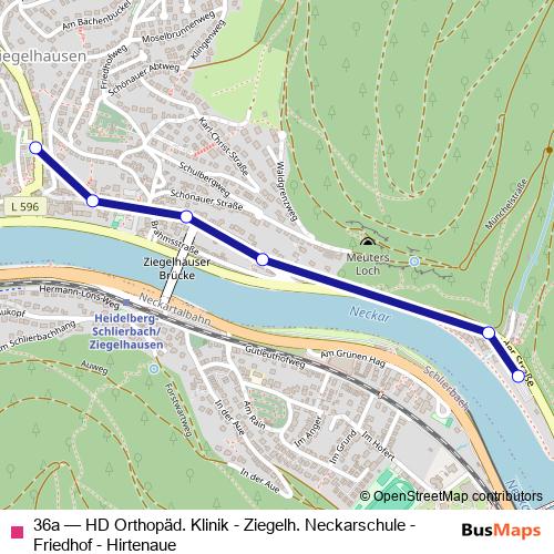 36a bus Line Map