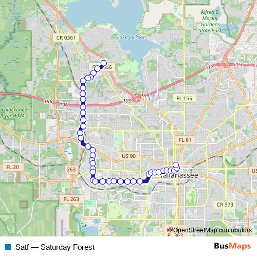 Satf bus Line Map