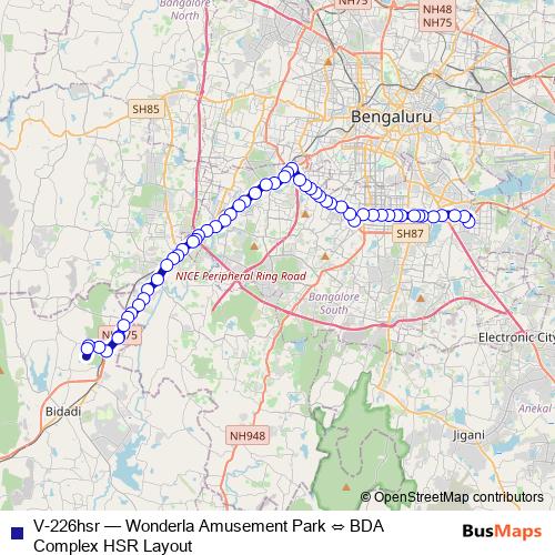 V-226hsr bus Line Map