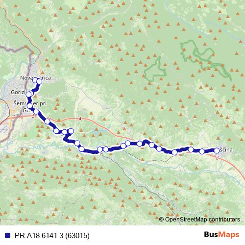 PR A18 6141 3 (63015) bus Line Map