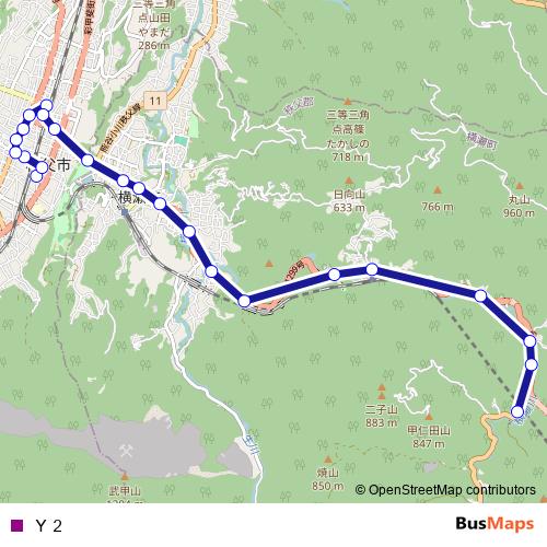 Ｙ２ bus Line Map