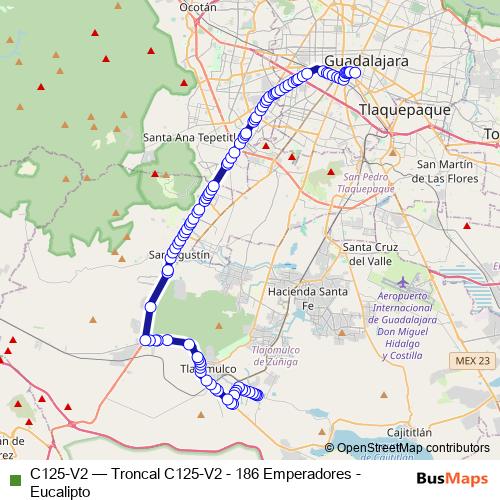 C125-V2 bus Line Map