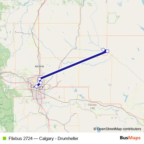 Flixbus 2724 bus Line Map