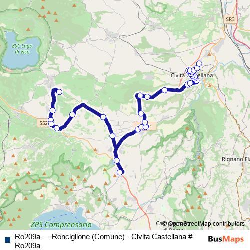 Ro209a bus Line Map