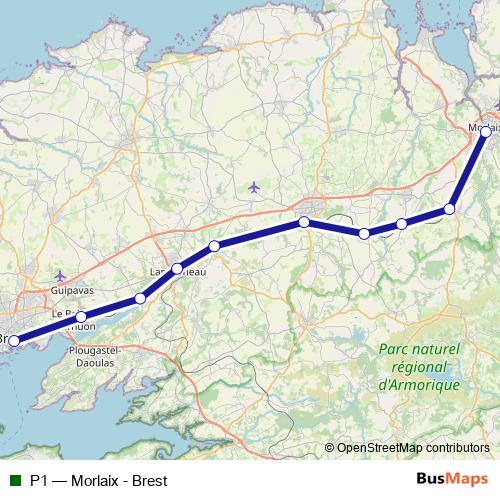 P1 rail Line Map