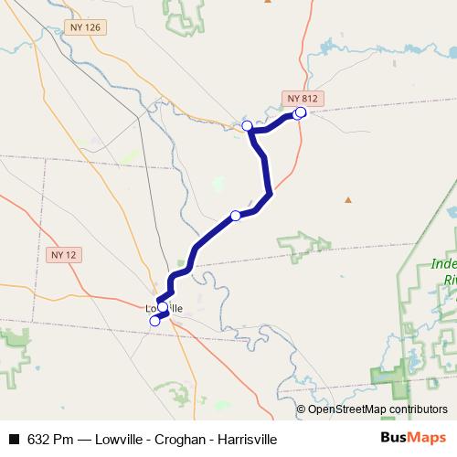 632 Pm bus Line Map