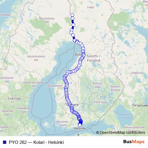 PYO 262 rail Line Map