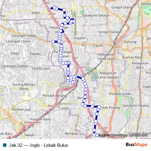Jak.32 bus Line Map